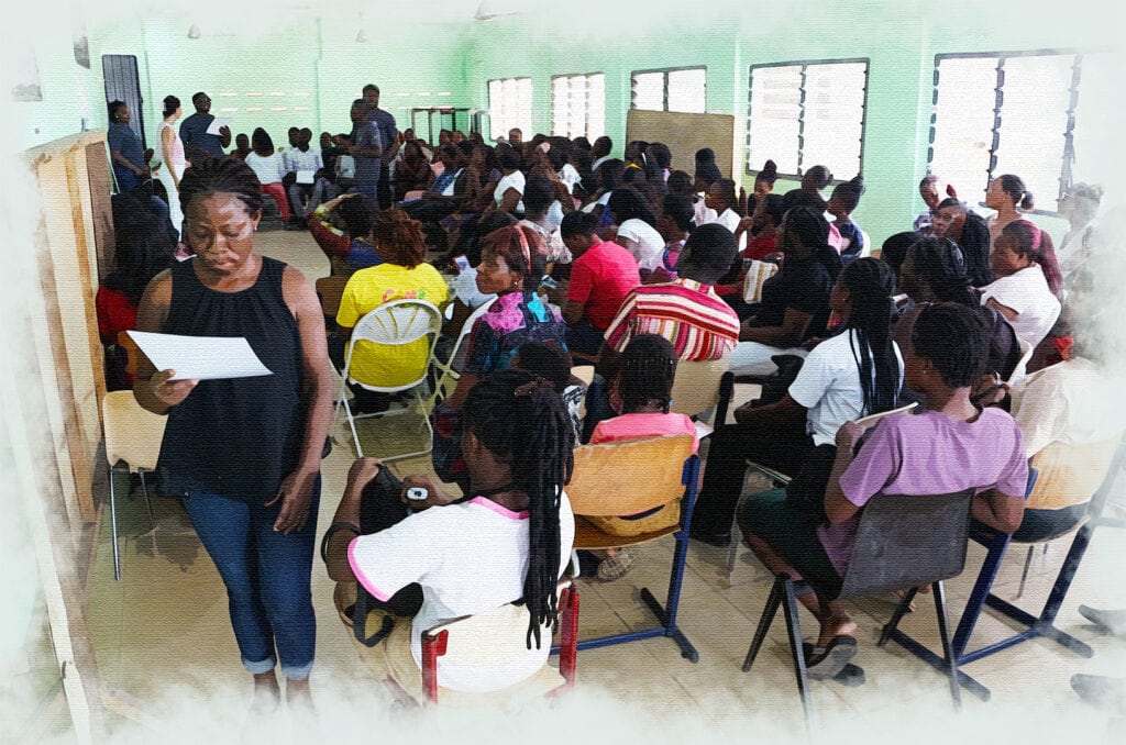 Participants receiving certificates during the closing ceremony of the Parents International Training in Ghana 2025.