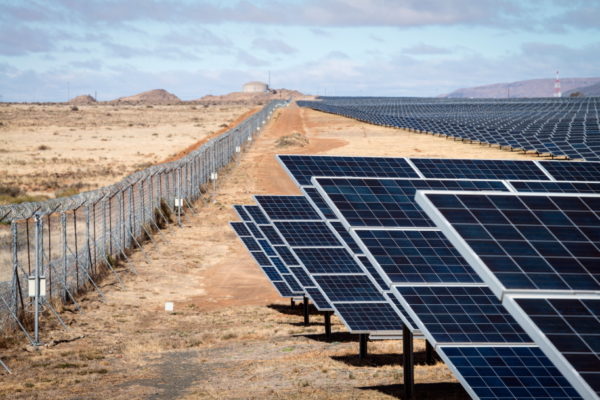 DE AAR, EMTHANJENI - 27 August 2021 - Globeleq's solar farm in De Aar.Photo: Bram Lammers