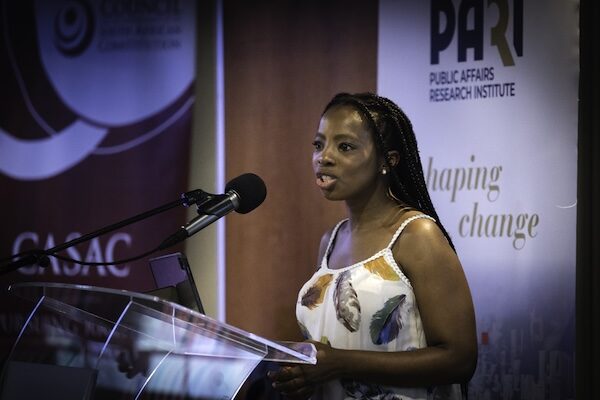 Johannesburg - 15 November 2024 - Public Protector Nompilo Kholeka Gcaleka at the Public Affairs Research Institute's (PARI) conference: What Now Since The State Capture Commission?
Photo: Bram Lammers