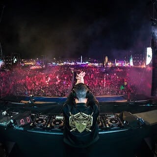 DJ Don Diablo performing live at a festival on Partybody.