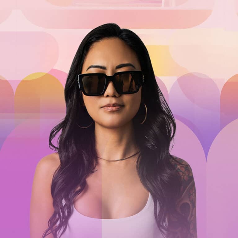 Stylish woman wearing sunglasses for summer party on Partybody.