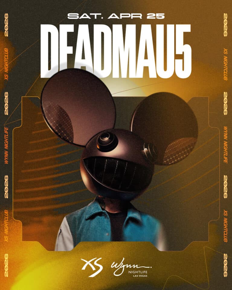 Deadmau5 promotional poster with his iconic helmet on Partybody.