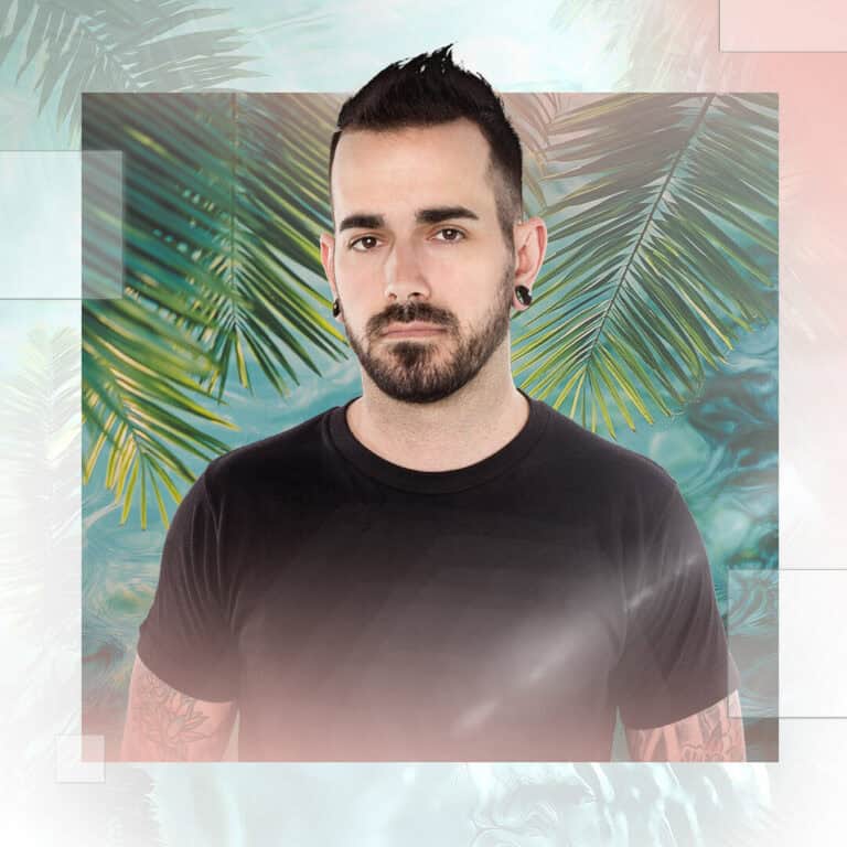 Man with tattoos, dark hair, and beard on Partybody.
