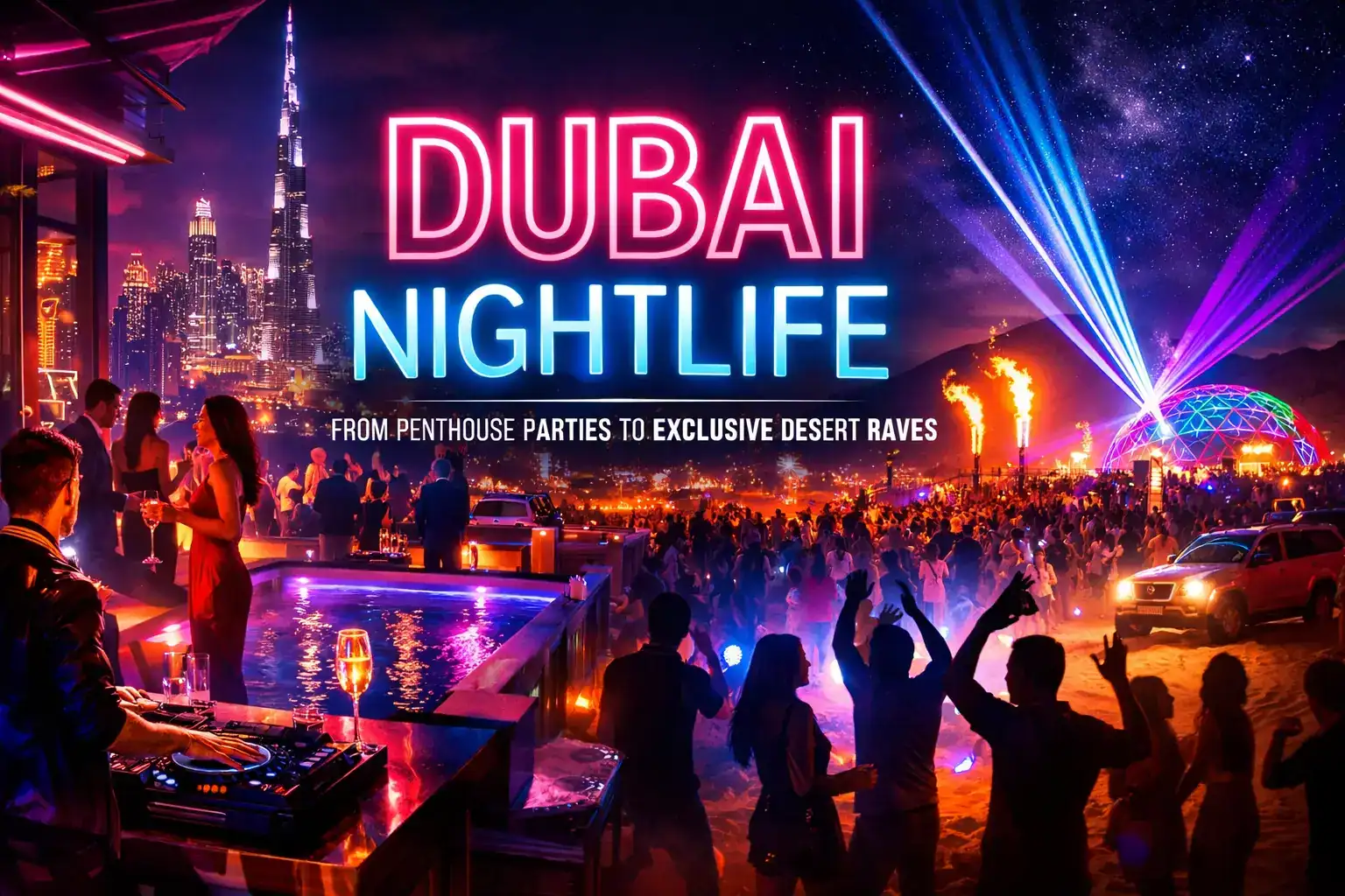 Dubai Nightlife: From Penthouse Parties to Exclusive Desert Raves.
