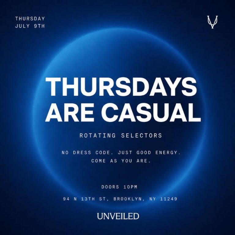 Thursdays Are Casual 07/09 at Unveiled