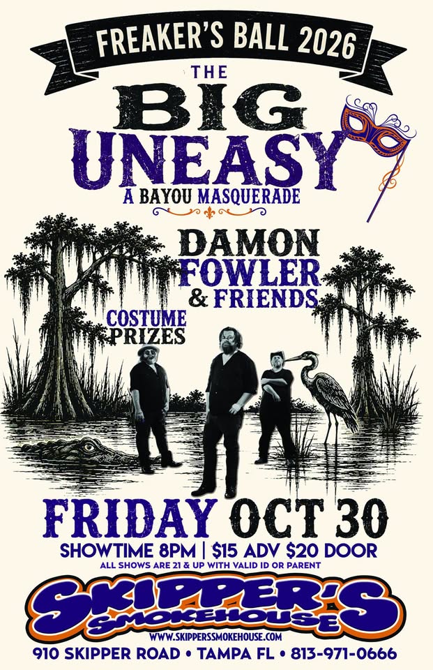 Damon Fowler & Friends - Freaker's Ball 2026 - Skipper's Smokehouse, Tampa, FL at Skipper's Smokehouse