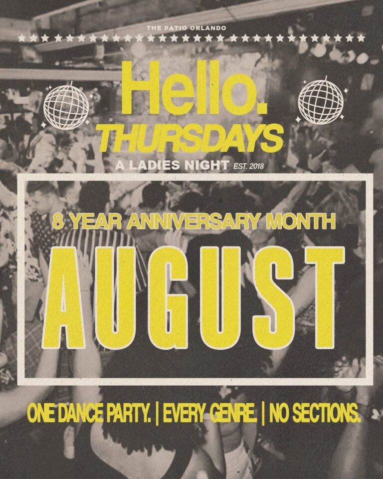 Hello Thursdays - 8 Year Anniversary at The Patio Orlando