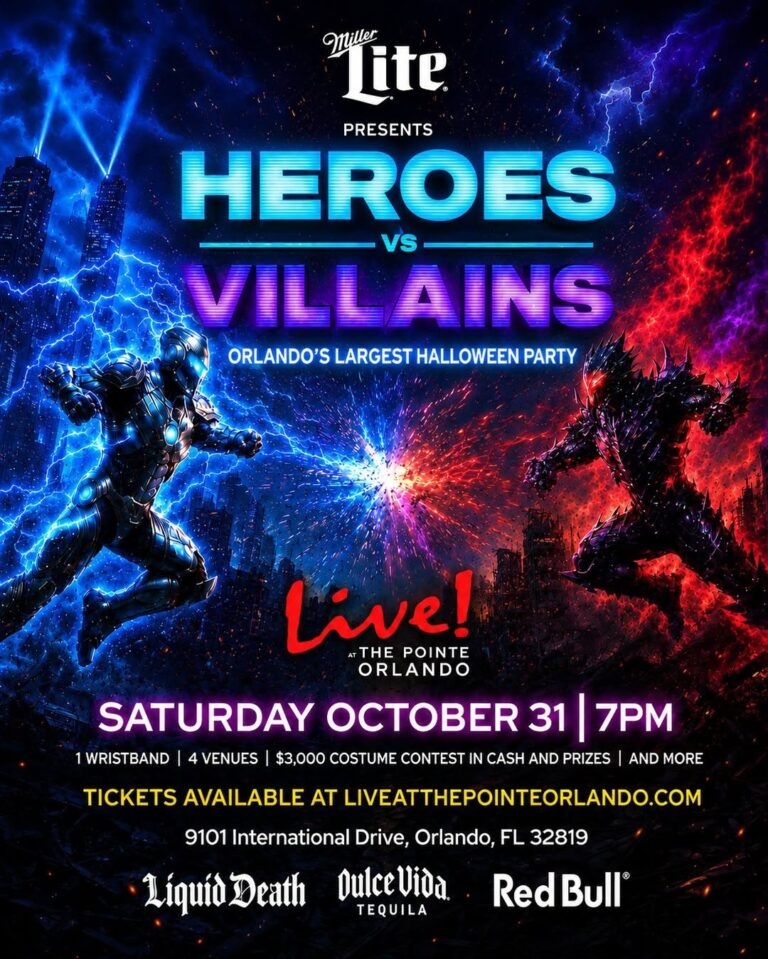 Heroes vs. Villains - Orlando's Largest Halloween Party at Live! at The Pointe Orlando