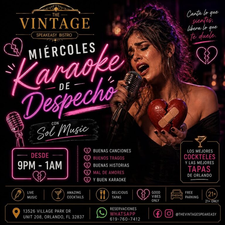 Miércoles de Karaoke de Despecho at The Vintage Speakeasy Bistro
