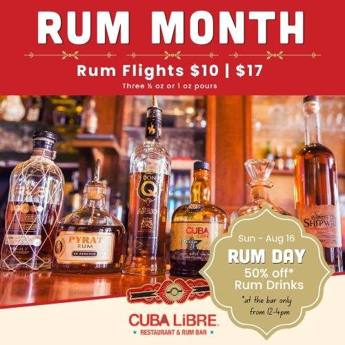 National Rum Day Celebration at Brunch at Cuba Libre at Pointe Orlando