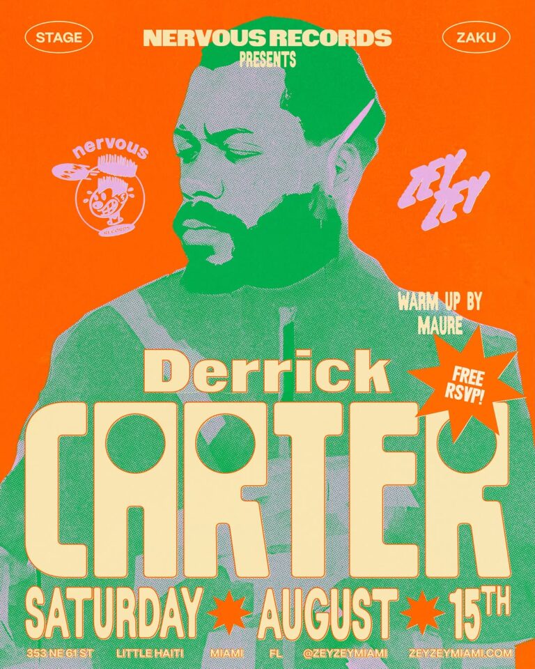 Nervous Records presents Derrick Carter at ZeyZey