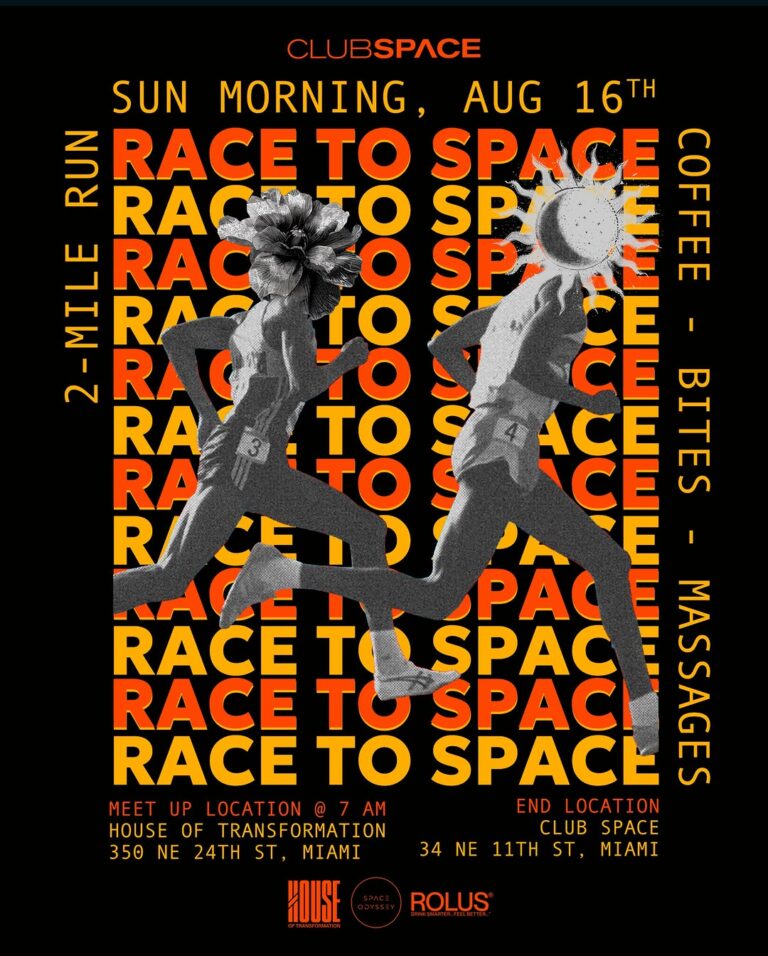 Race to Space at House of Transformation (meet up) / Club Space (finish)
