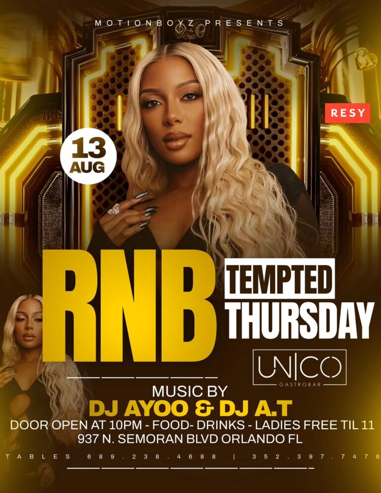 RnB Tempted Thursday at Unico Gastrobar