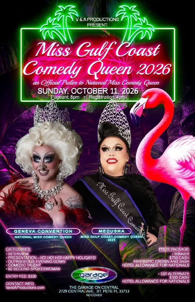 Miss Gulf Coast Comedy Pageant at 2729 Central Ave, Saint Petersburg, FL, United States, Florida 33713