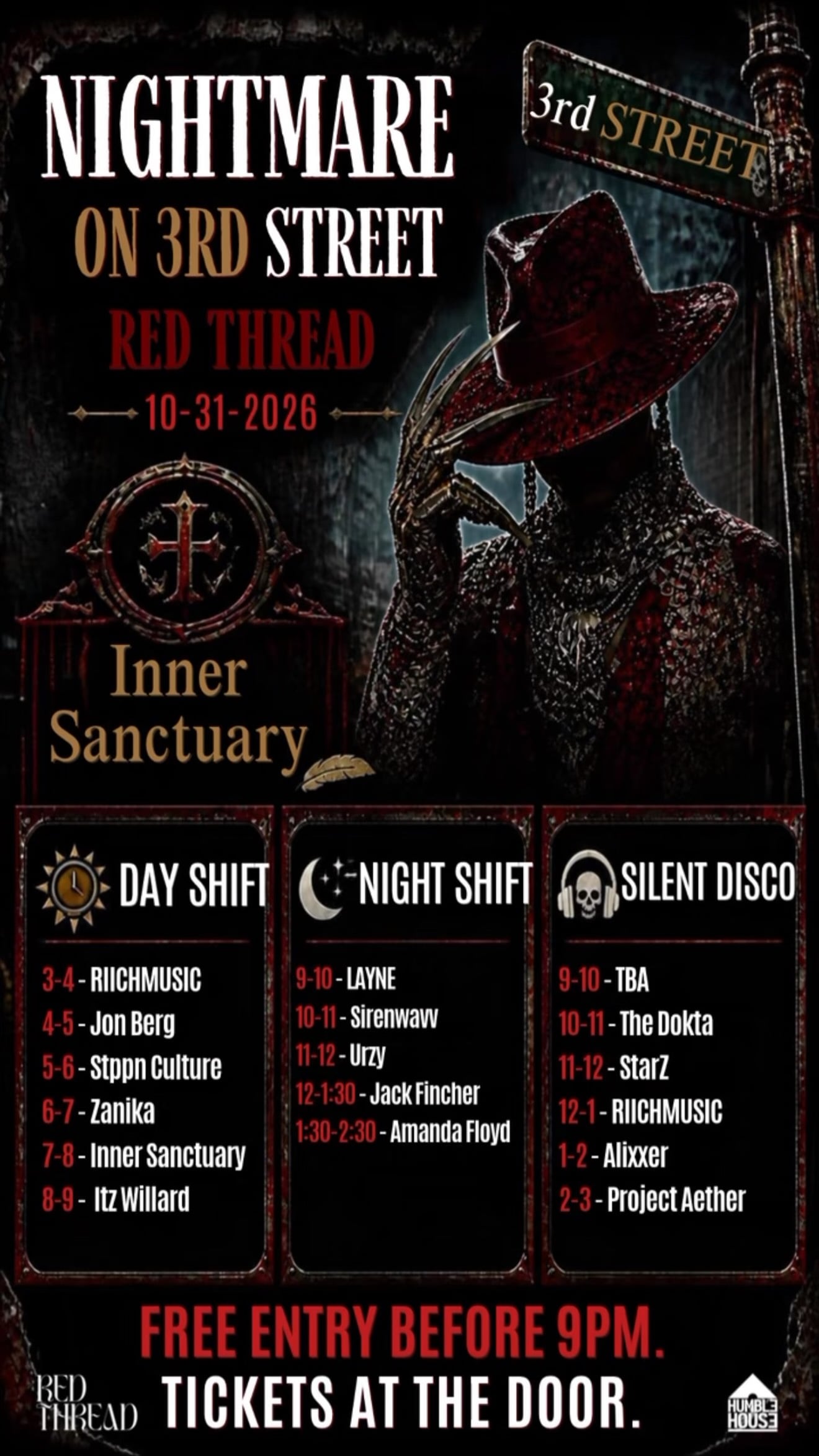 Nightmare on 3rd Street at Red Thread