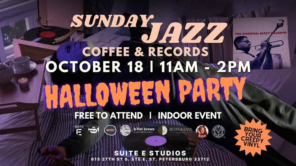 Sunday Jazz Vinyl & Coffee - Halloween Party! at Suite E Studios