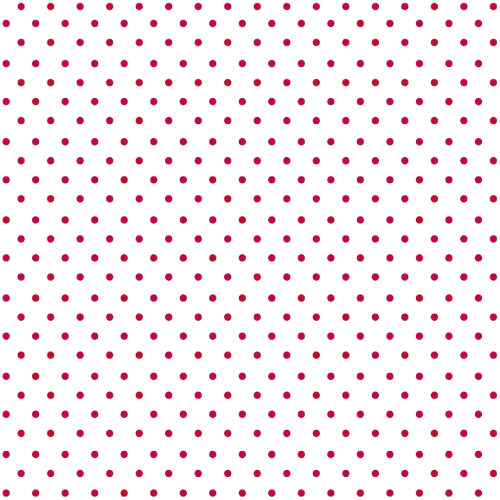 Seamless pattern of small red polka dots on a white background
