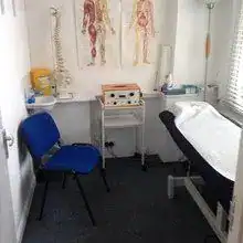 Clinic room at Physio-medicine London for physiotherapy treatments.