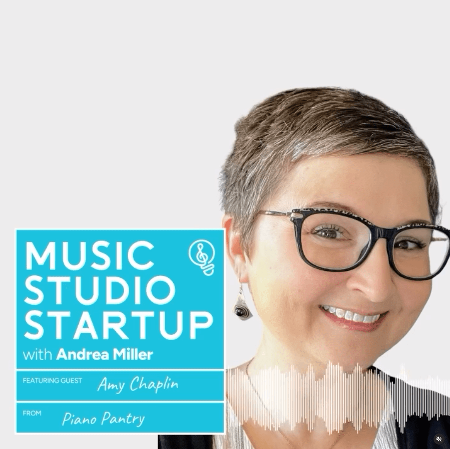 Podcast thumbnail with text and headshot of Amy