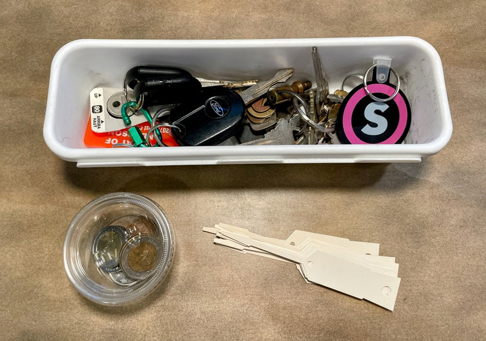 keys and coins