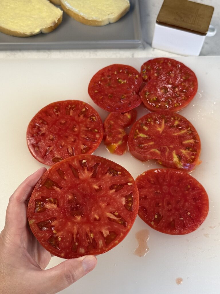 beutifully sliced tomatoes