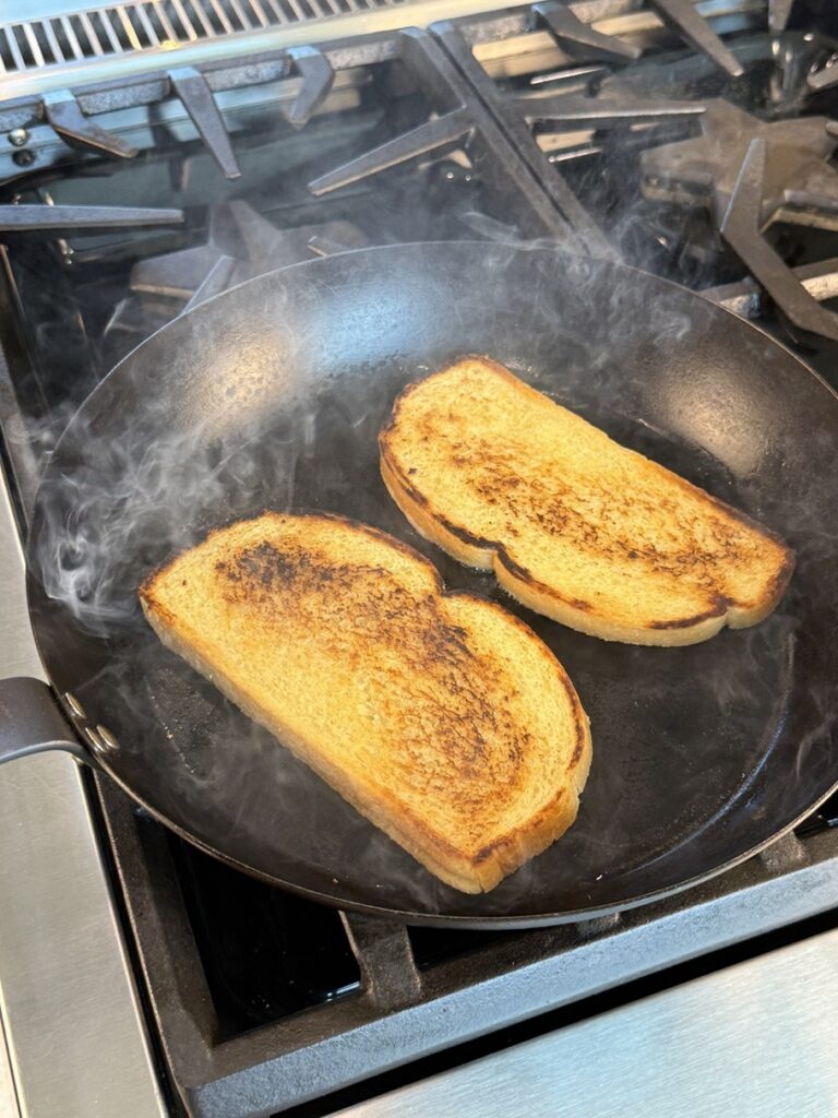 toasting bread