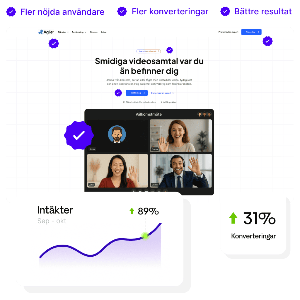 En visualisering av konverteringsoptimering som gör att resultaten ökar och användarna blir nöjdare med upplevelsen