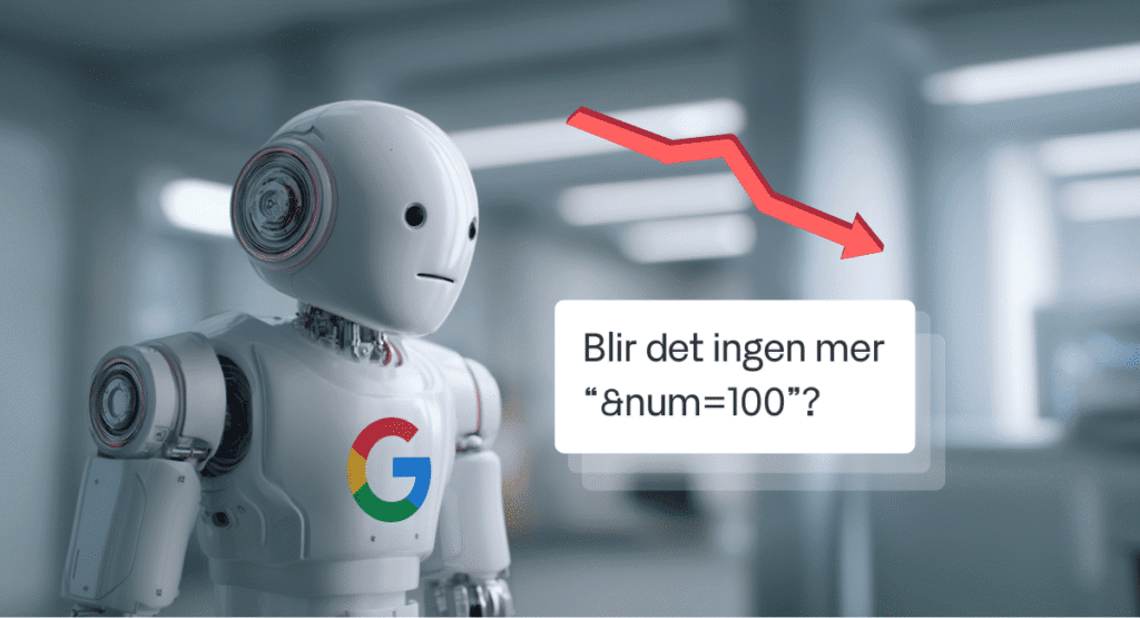 Google tar bort &num=100