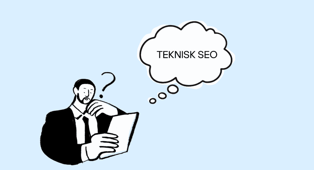En person som funderar över vem som behöver teknisk SEO