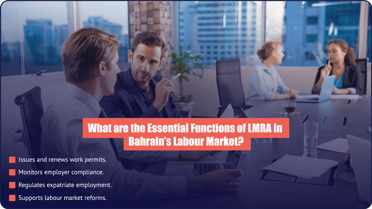 Essential Functions of LMRA in Bahrain | PI Startup Advisory PI Startup Advisory guide explaining the essential functions of LMRA in Bahrain’s labour market.