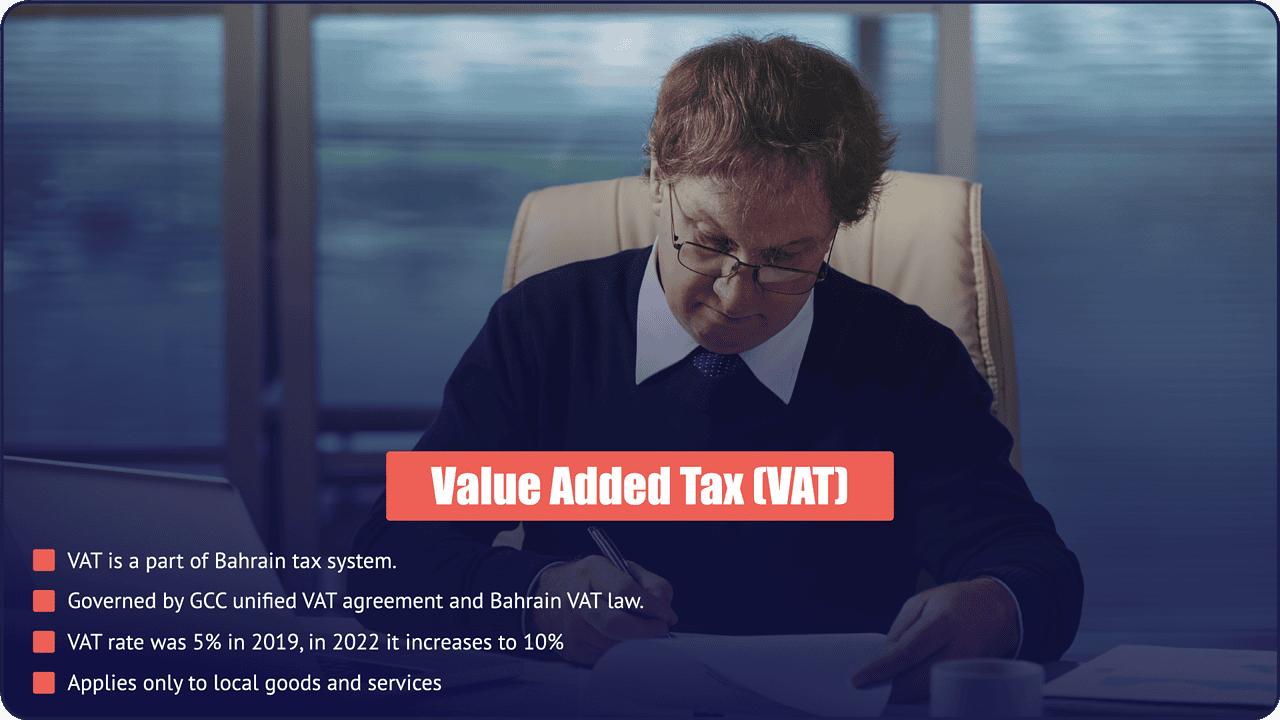 Value Added Tax (VAT) in Bahrain - rate, scope, and legal framework explained by PI Startup Advisory Value Added Tax in Bahrain - 10% VAT on local goods and services since 2022, governed by GCC unified VAT agreement and Bahrain VAT law