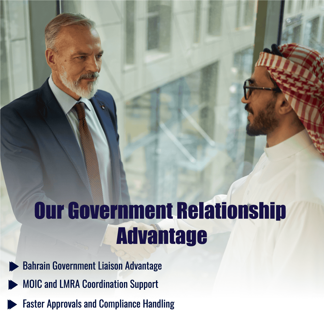 PI Startup Advisory — direct MOIC and LMRA government liaison in Bahrain for faster company formation approvals and compliance