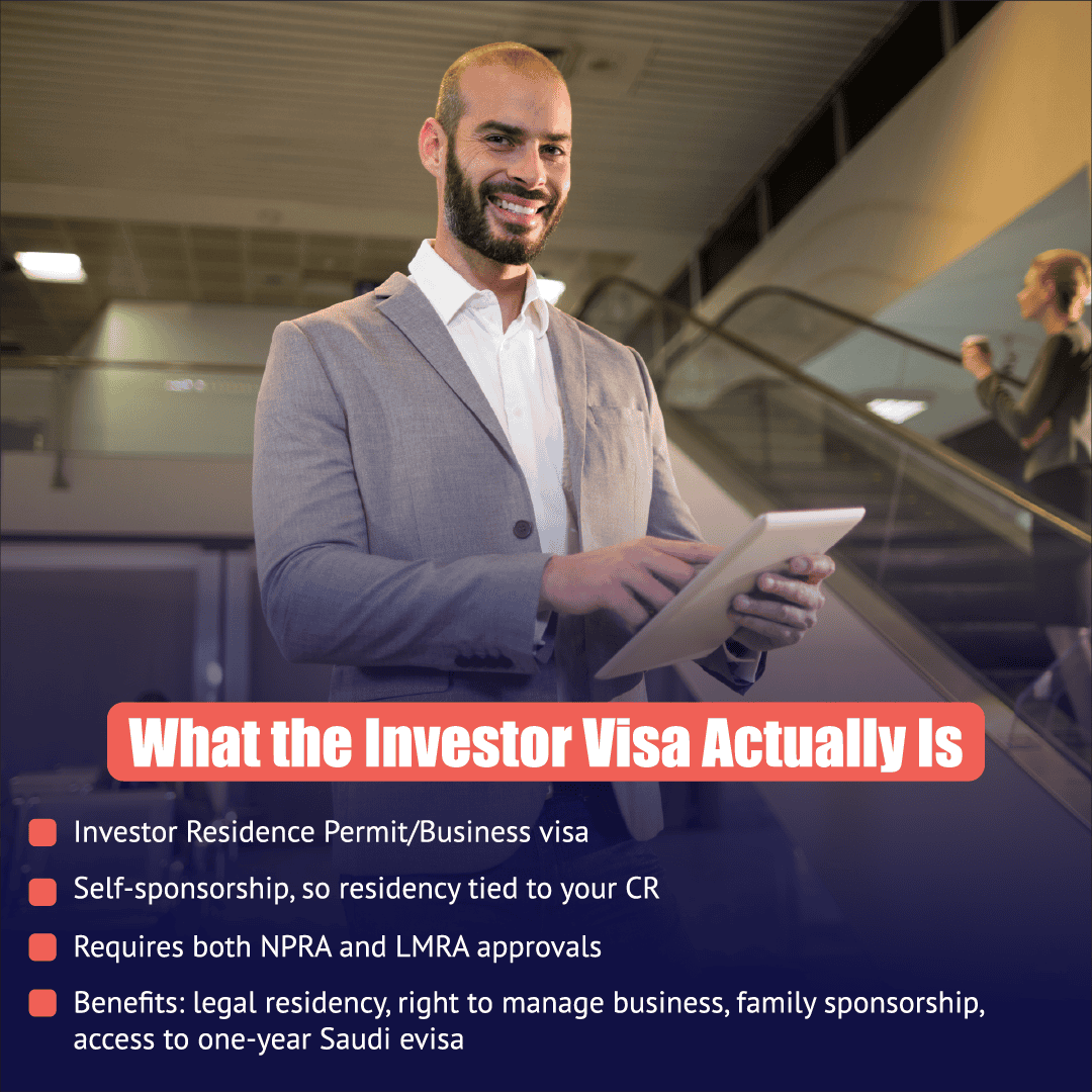 PI Startup Advisory overview of the Bahrain investor visa and residence permit for business owners using self-sponsorship through a commercial registration.