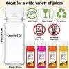 2oz Small Square Plastic Shot Bottles for juice - 60ml HPP Juice Bottle with lids