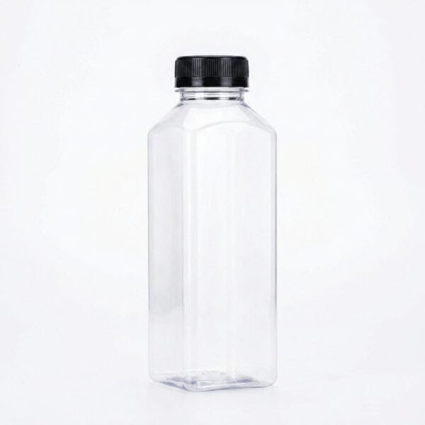 16oz square juice bottle wholesale pet bottle with caps
