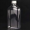 Wholesale 8oz flat juice bottles, made of PET material, with a smooth and transparent body.
