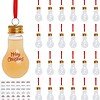 Merry Christmas light bulb-shaped plastic bottle for beverages, 2oz capacity, festive holiday design.