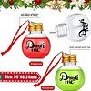 Drink me 2oz round clear food grade plastic bottle with aluminum cap for Christmas, with red ribbon.