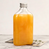 Popular 12oz flat, clear PET juice bottle with aluminum cap; customizable labels available.
