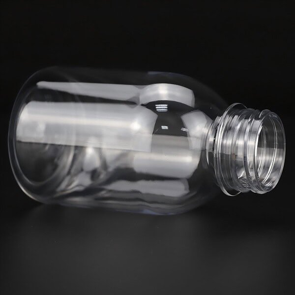 100% recyclable 250ml 8oz empty round PET plastic bottle neck