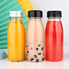 250ml 8oz PET plastic clear juice bottle, smooth and transparent, like a crystal bottle, very high quality.
