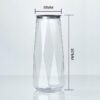 18oz 550ml Clear PET Beverage cans with Easy Open Lid | 100 pcs / case