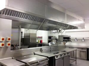 large commercial kitchen