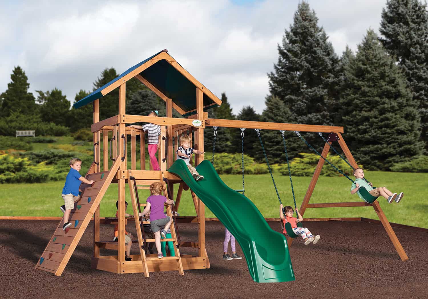 Adventure Outlook 1 Wooden Swing Set - Image 1
