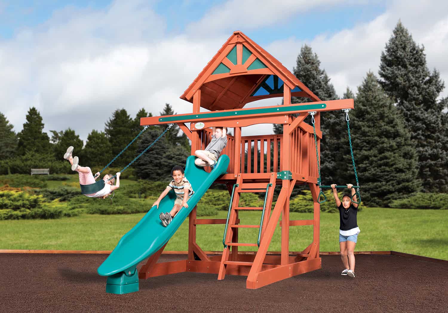 8ATJUSSWR-17.jpg Classic - Adventure Treehouse Jumbo Space Saver - Wood Roof - Image 1