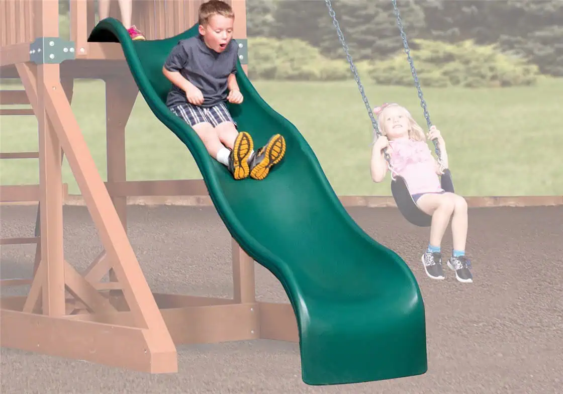 8DWWS10G-19-ECOM.jpg Double Wall Wave Slide 10' Green - Image 1
