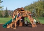 Olympian Outlook XL 4 Wooden Swing Set - Image 2