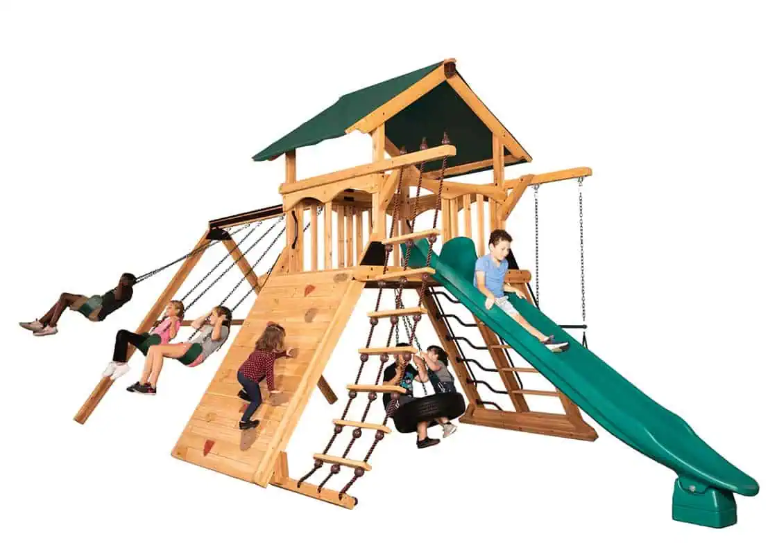 Olympian Peak XL 1 w/ Green Tarp Roof  Playset - Image 2