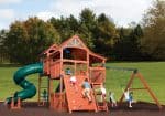 Classic - Olympian Treehouse Jumbo 7 Wooden Swing Set (Discontinued)