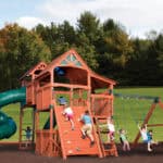 Classic - Olympian Treehouse Jumbo 7 Wooden Swing Set (Discontinued)